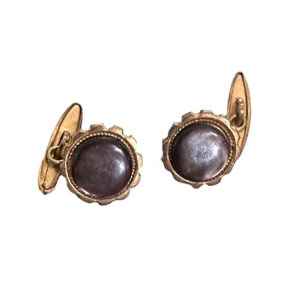 Vintage Gold and Black Cufflinks - Picture 5 of 5